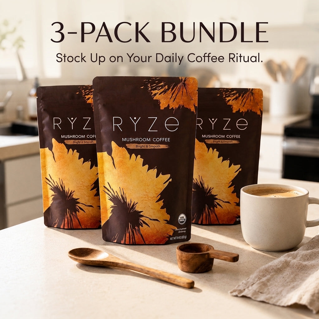 RYZE Mushroom Coffee 3 Pack | Daily Coffee Blend