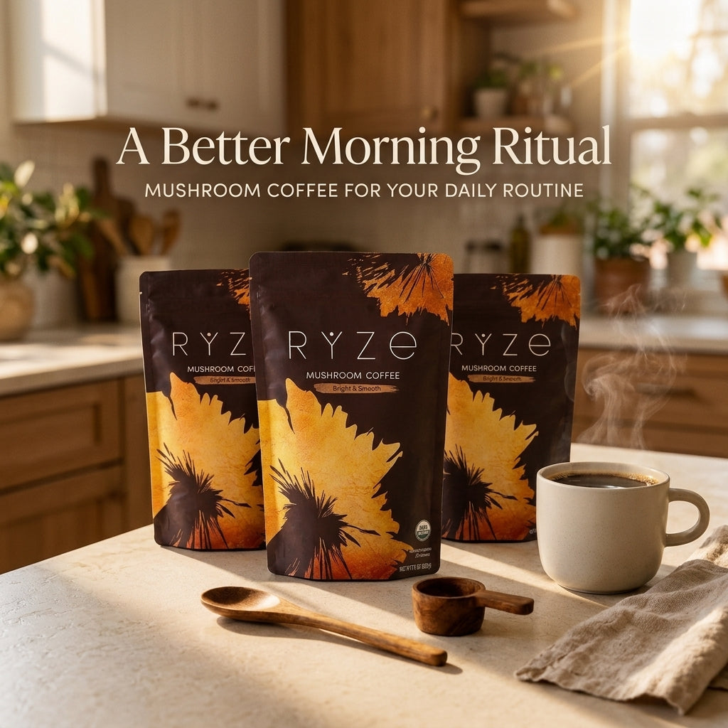RYZE Mushroom Coffee 3 Pack | Daily Coffee Blend