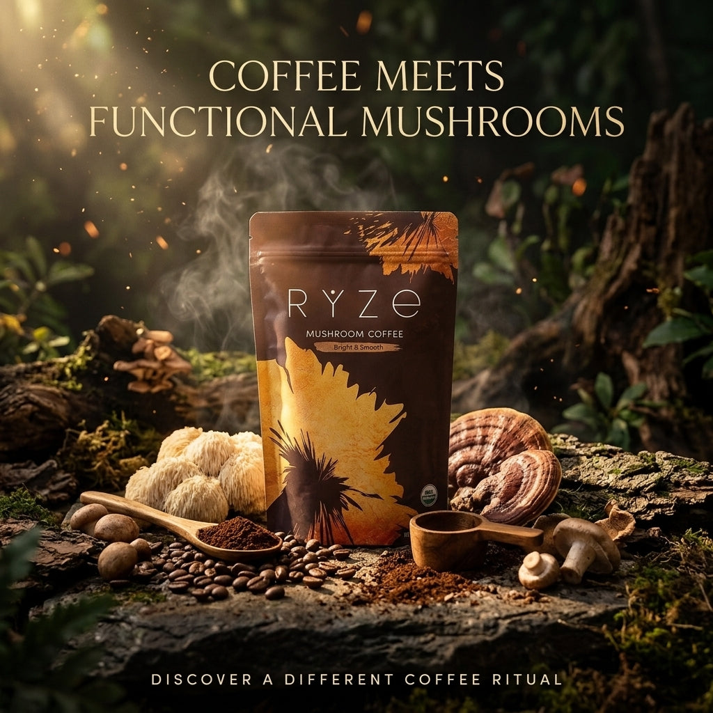 RYZE Mushroom Coffee 3 Pack | Daily Coffee Blend